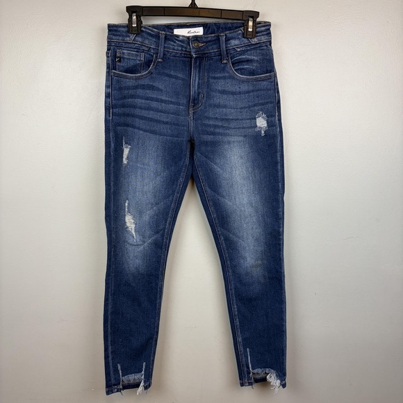 KanCan Denim - KanCan Jeans‎ Womens 7/27 Medium Wash Blue Distressed Skinny Stretch KC2508M